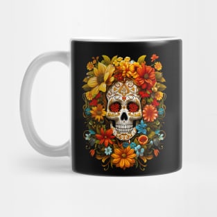 Skull with flowers Mug